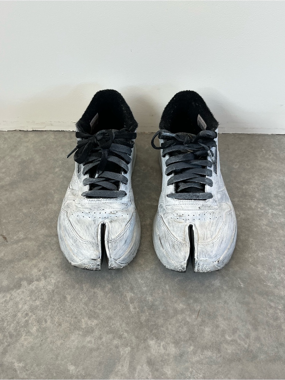 Maison Martin Margiela Split-Toe Sneakers in White and Black
